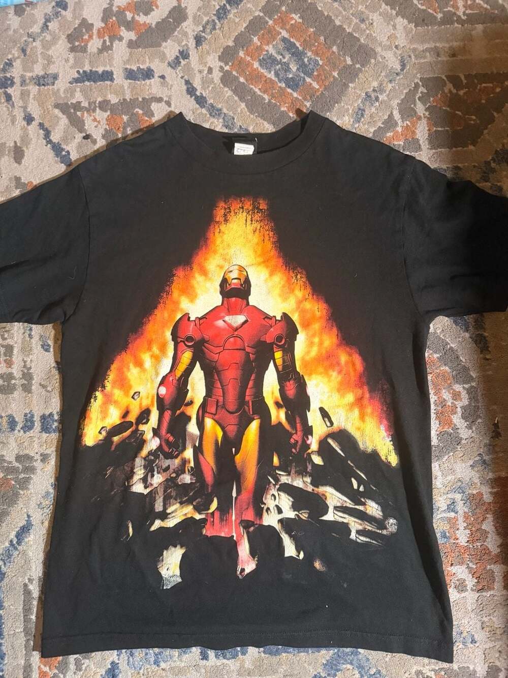 Marvel Comics Iron Man Graphic T-Shirt Size M-38/40 Black